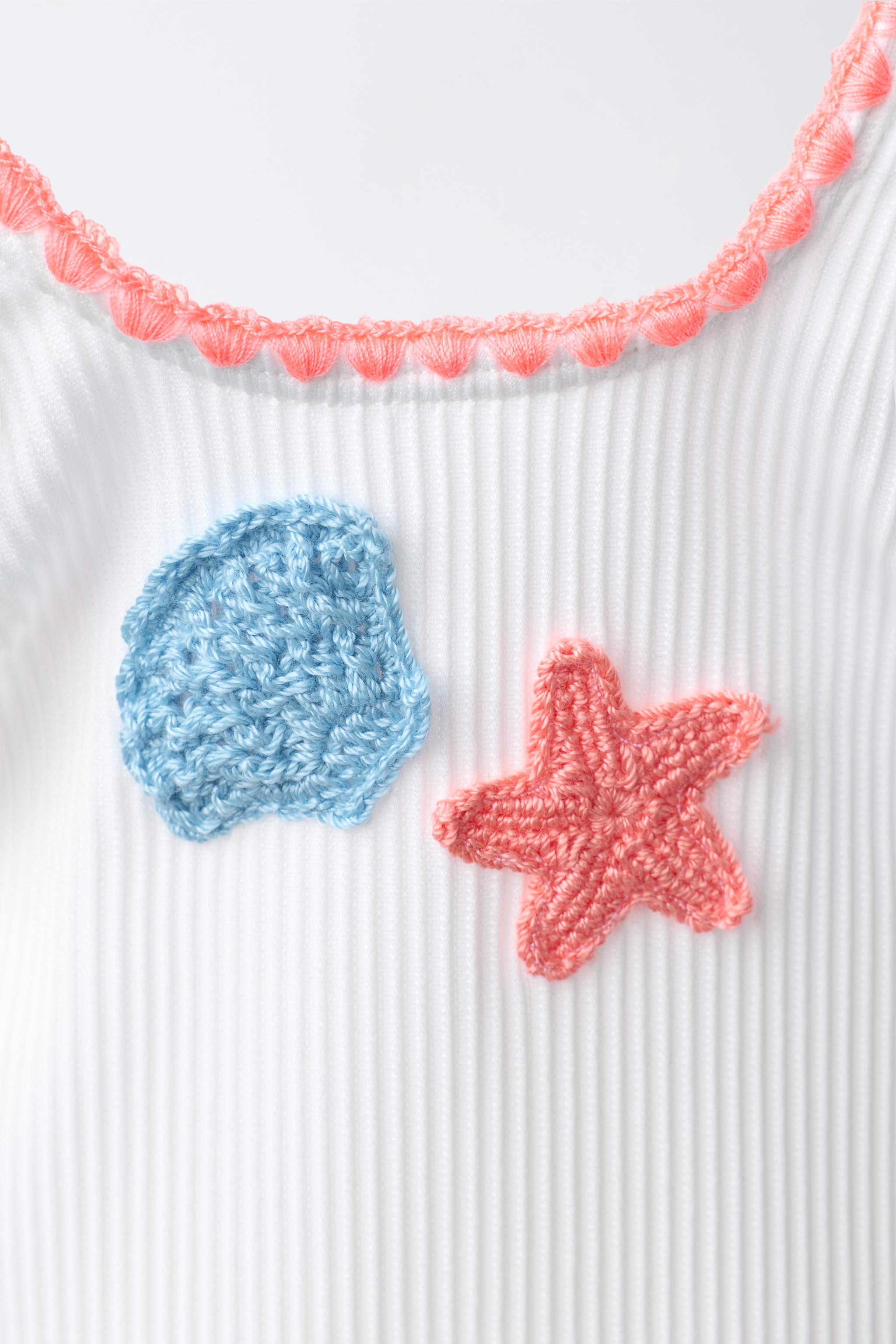 2-6 YEARS / RIBBED CROCHET SWIMSUIT